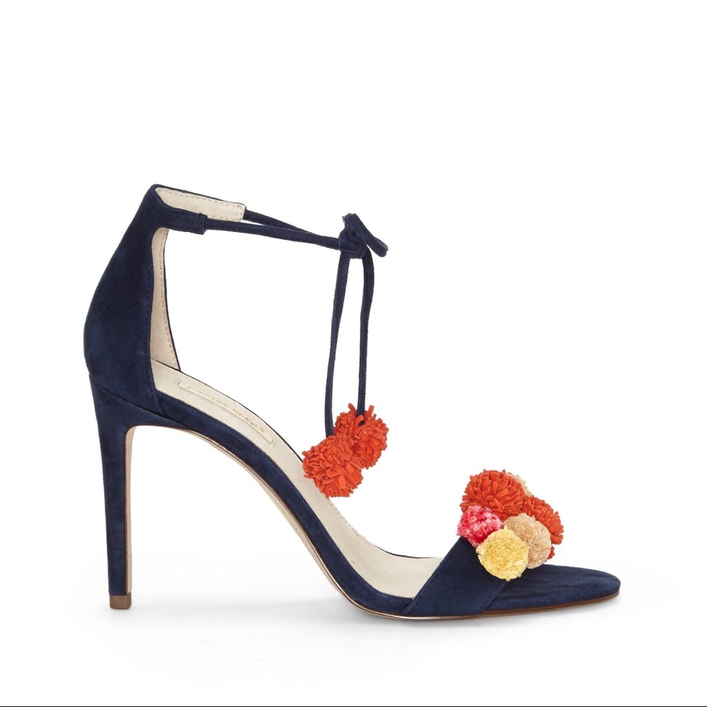 Louise et cie kizzy navy pom pom shoes